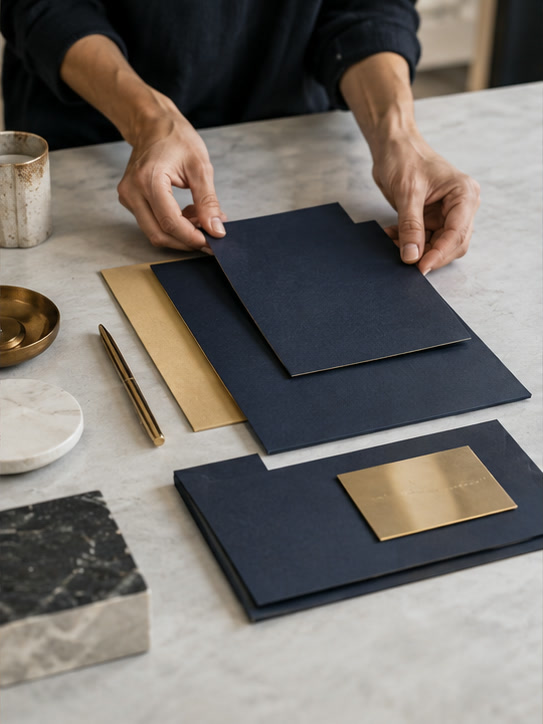 Illustrative brand design working scene
